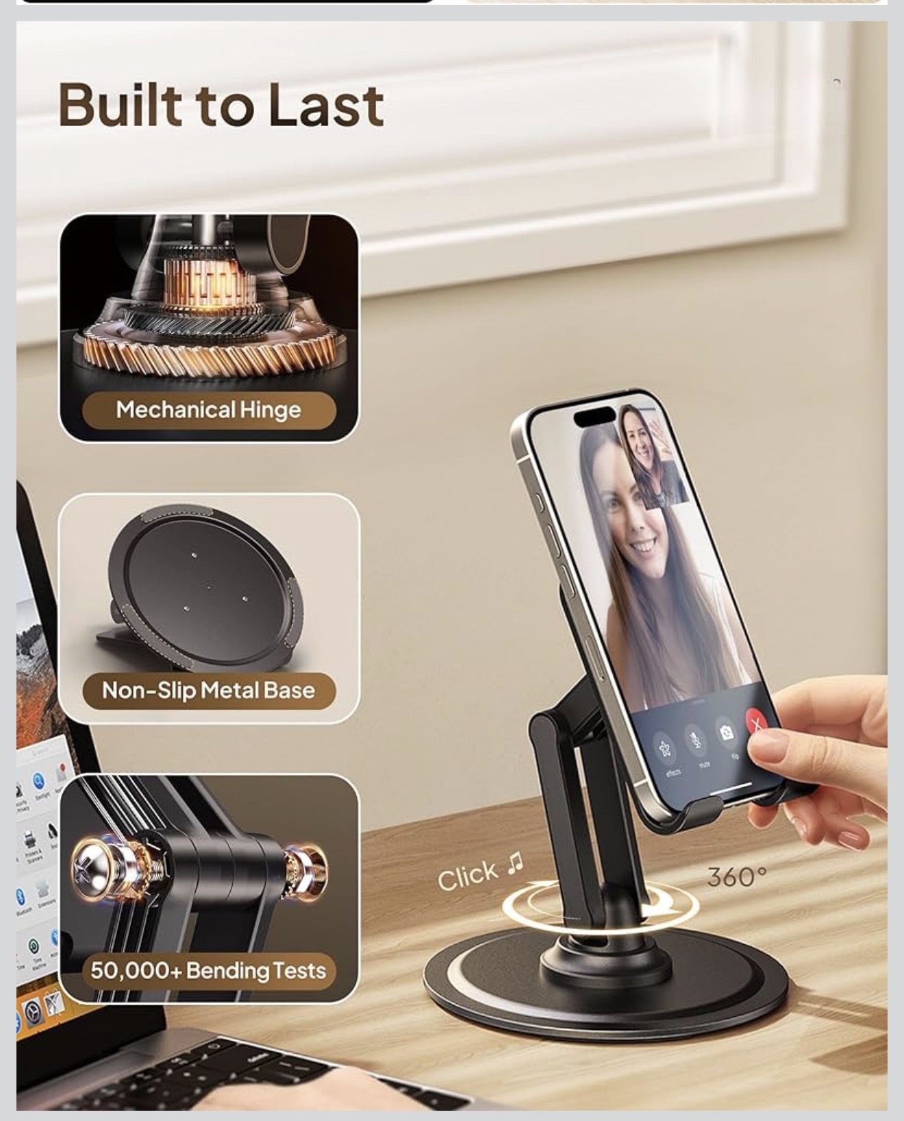 360 Derece Dönebilen Telefon Standı