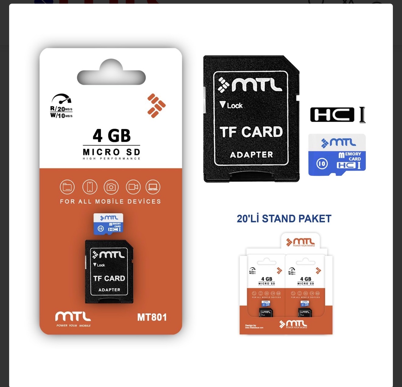4GB Micro SD Hafıza Kartı – Aksesuarlar – Micro Sd Hafıza Kartları ürün görseli