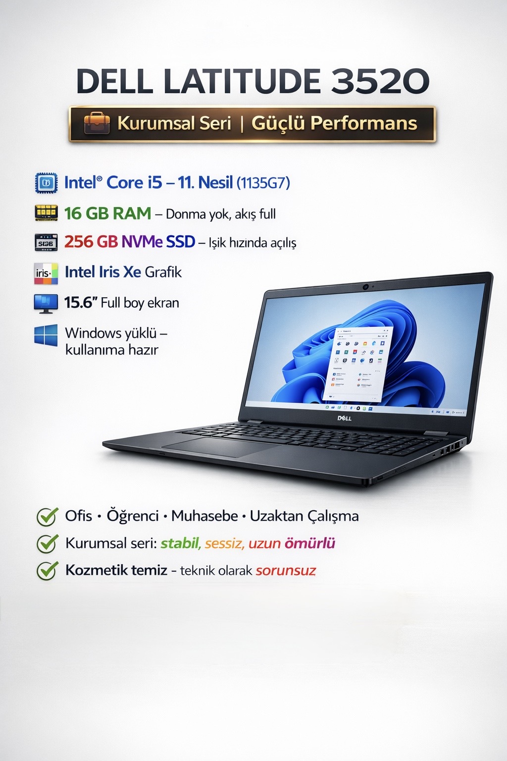 Dell Latitude Laptop ürün görseli 5